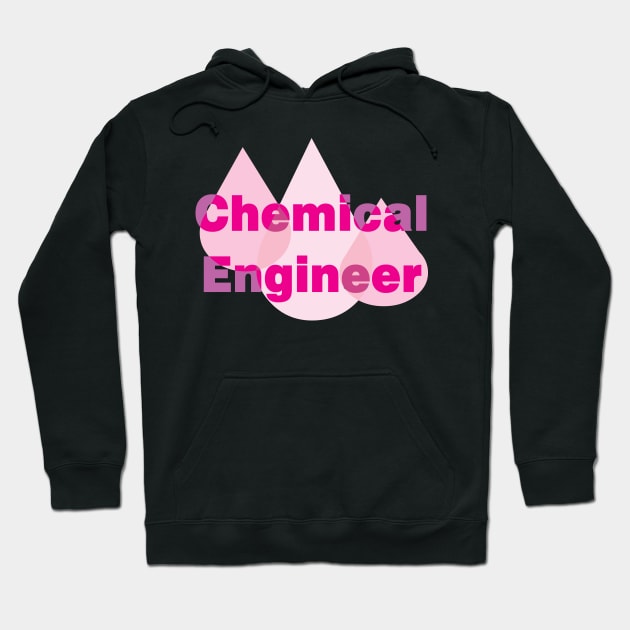 Chemical Engineer Pink Drops Hoodie by Barthol Graphics